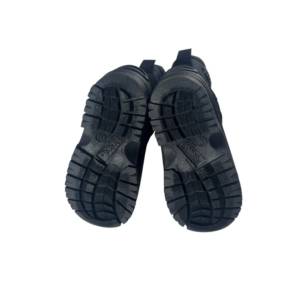 Totes Taelor Black Winter Snow Boots Toddler Size 6 Hook‎ Loop Bungee Toggle NEW